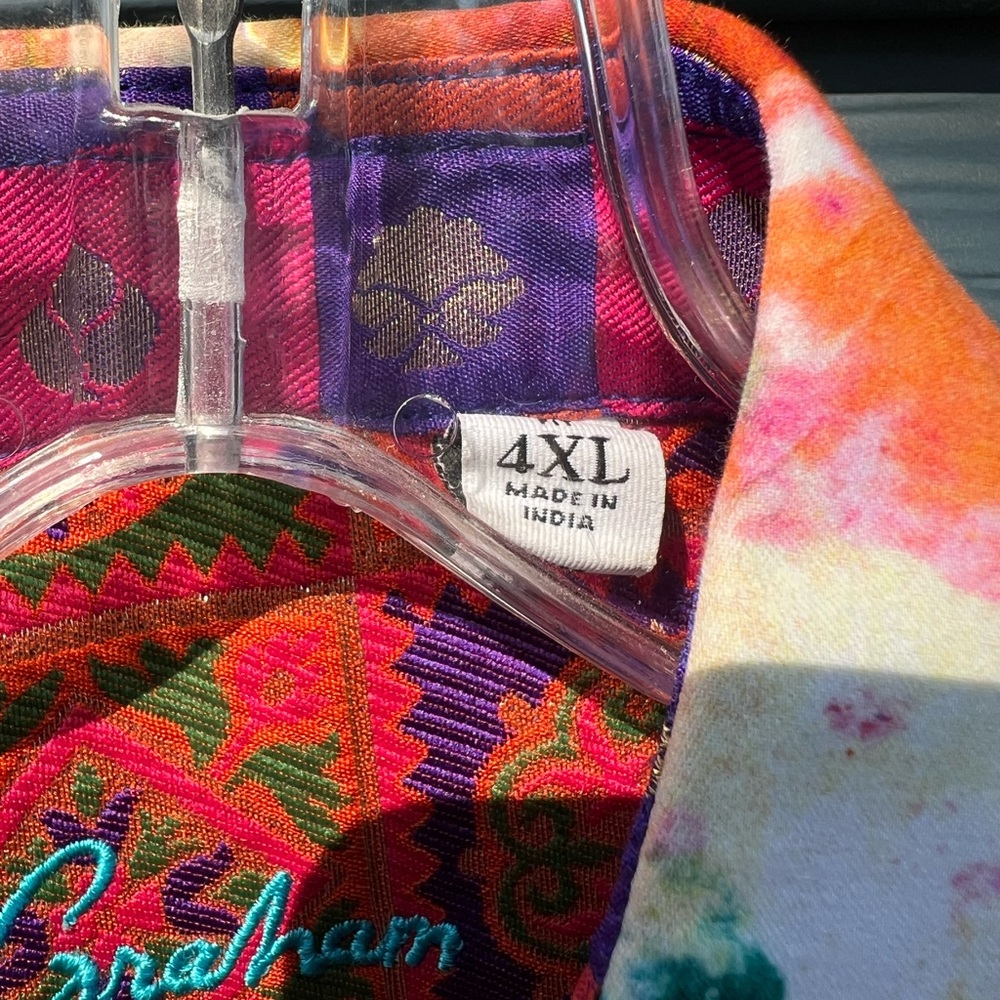 Robert Graham Colorful Patchwork Button Down Shirt - image 7